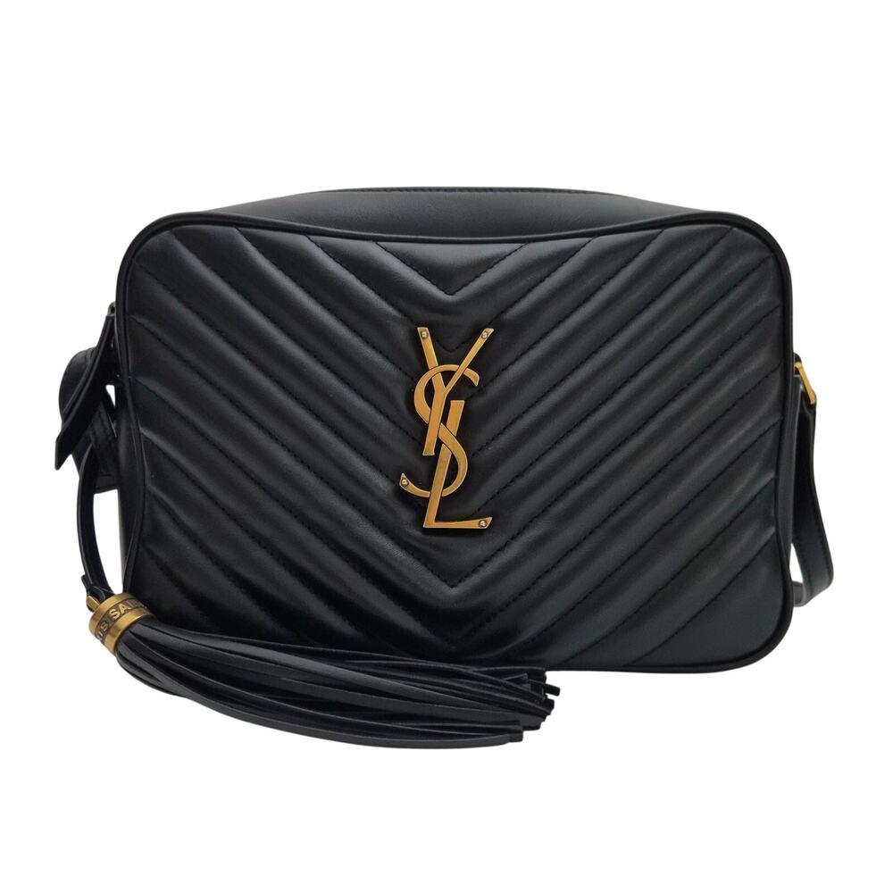 Saint Laurent Lou Black Quilted Leather Camera Crossbody Bag